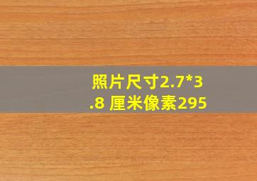 照片尺寸2.7*3.8 厘米像素295